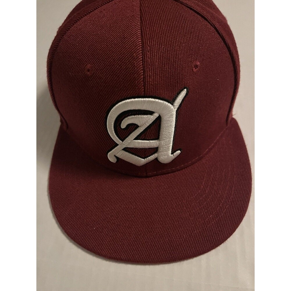 AR Sport Maroon White Embroidered Logo SnapBack Baseball Hat Cap One Size